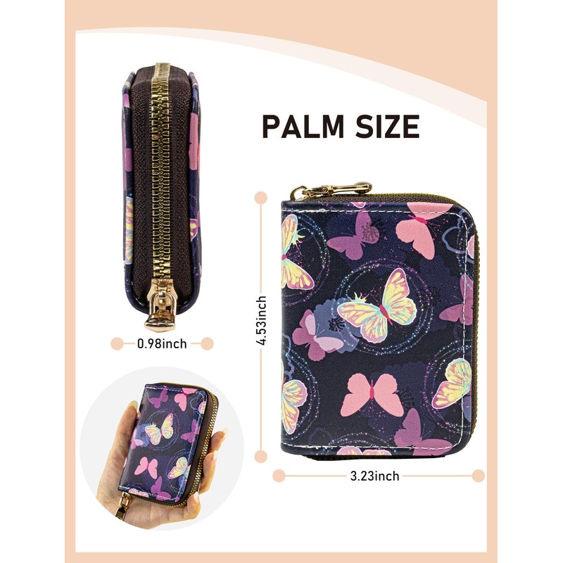 METALPHA Credit Card Holder for Women, Butterfly RFID Credit Card