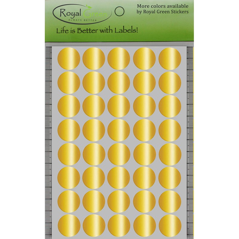 Royal Green Gold Sealing Sticker Round 3/4" inch - 19mm