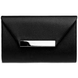 Caspar TA419 Women's XL Clutch Bag Evening Bag, black