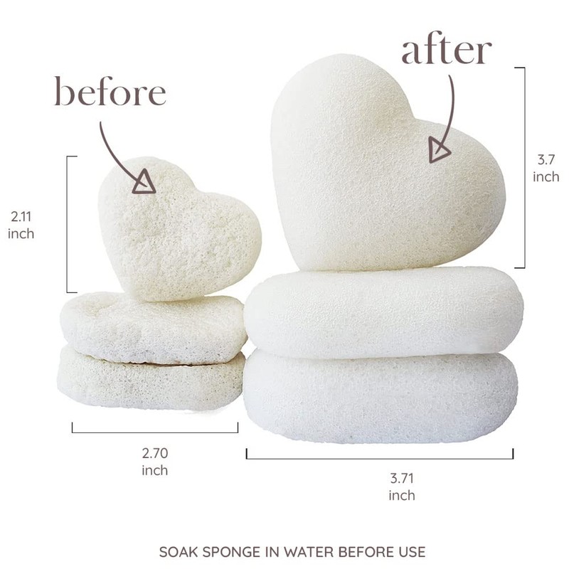 The Beauty Shelf Konjac Sponge (3 Pack) - Baby Bath