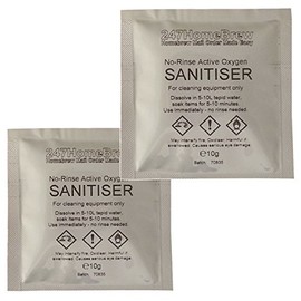 2X No-Rinse Steriliser 10g with Active Oxygen for Homebrew and Household sanitising
