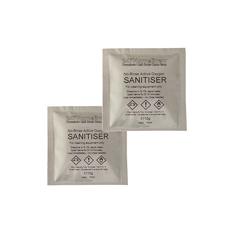 2X No-Rinse Steriliser 10g with Active Oxygen for Homebrew and