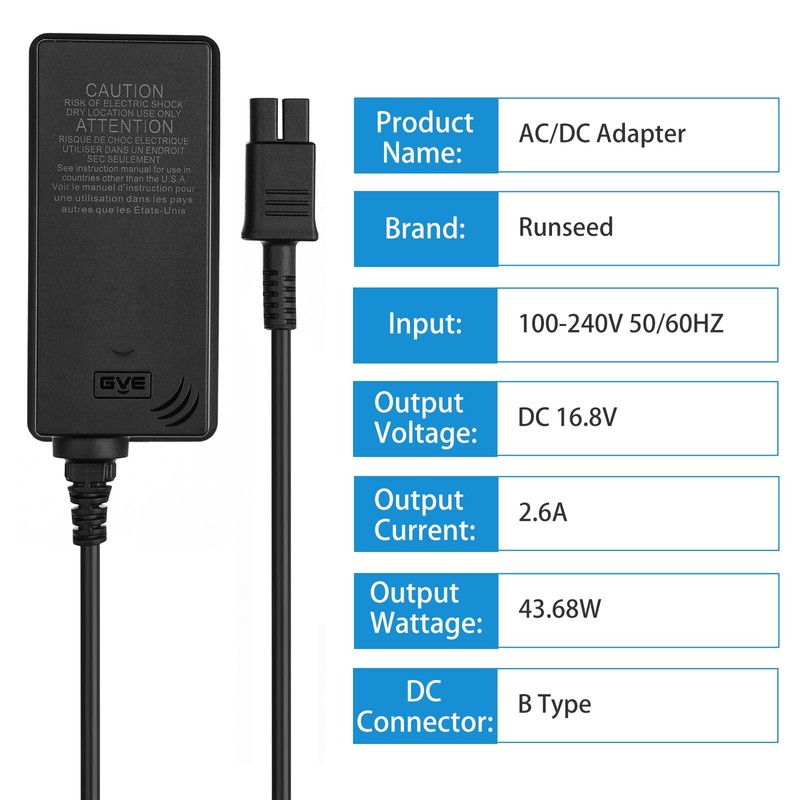 16.8V 2.6A Charger GC44-168260-1C AC Adapter for Aiper Scuba S1