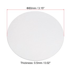 PATIKIL 80mm/3.15" Aluminum Foil Cap Liner, 50 Pack Resistant Tamper Induction Heat Sealer Sealing Liners for PET Plastic Bottle Jar Lid