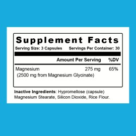 Staver Health Magnesium Glycinate 275MG Improved Sleep, Stress & Anxiety Relief