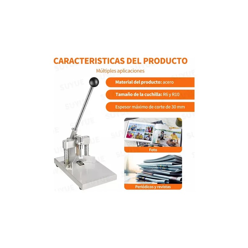Cortador Redondeador De Esquinas Manual Con 2 Troquele