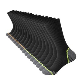 JOYNÉE 8 Pairs Mens Athletic Cushioned Crew Socks Moisture-Wicking Work Sport Socks for Running Basketball,Multicolor 3,Sock Size:10-13