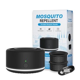 Mosquito Repellent Outdoor Patio Rechargeable Portable Insect Repeller Indoor 30 ft Bug-Free Protection Mosquitoes Repellant Device Camping Hiking Outing (2 Refills)