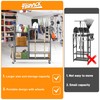 TORACK Garden Tool Organizer with Wheels, Rakes Shovels Yard Tools
