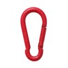 Stainless Steel Lobster Claw Clasp Red Polyethylene Coating 8x80 mm