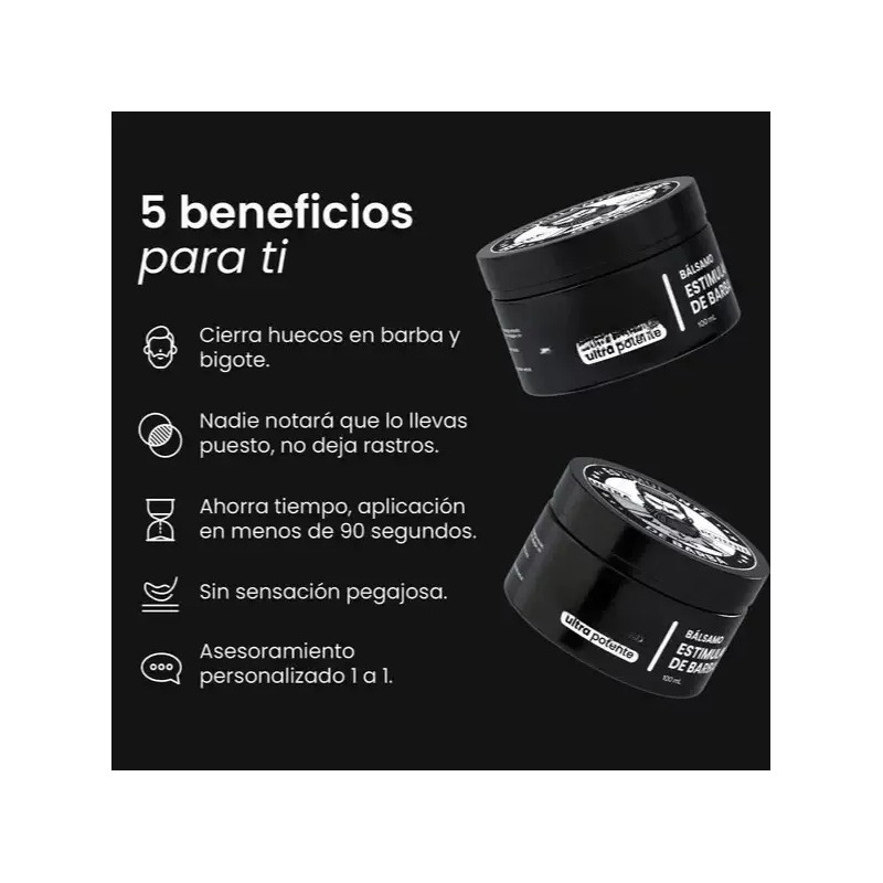 2 Meses Tratamiento For Barba Y Bigote Bálsamo,20% Estímulos