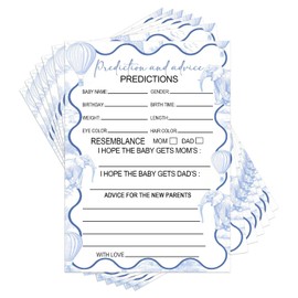 30 Pcs Prediction and Advice Cards for Baby Shower, Gender Reveal Games for New Parents, Baby Shower Games for Boy or Girl, for Guessing Activities, Party Supplies, 5 * 7 Inch（Single-sided printing）
