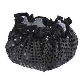 WOONEKY Sequin Shower Hair Cap for Women Multi-use Bath Hat Elastic Design for Spa Travel and Home Use Comfortable and Breathable for Skincare Routine