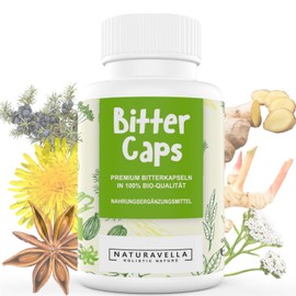 Dr. Elisabeth BitterCaps® Organic Bitter Capsules, Premium Organic Bitter Herbs, According to Hildegard von Bingen and Bertrand Heidelberger, High Dosage, Vegan and Laboratory Tested, 90 Capsules
