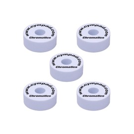 Cympad Chromatics Cymbal Felt Set 40 mm 5 Pieces White with Keepdrum Fur Damper Pads