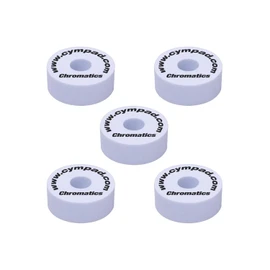 Cympad Chromatics Cymbal Felt Set 40 mm 5 Pieces White with Keepdrum Fur Damper Pads