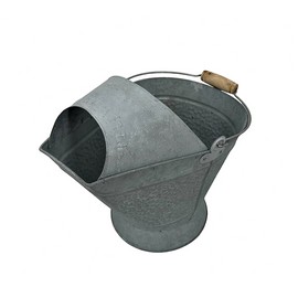 Pellethead Galvanized Coal Hod Scuttle Bucket, Ash & Fuel, Stove & Fireplaces