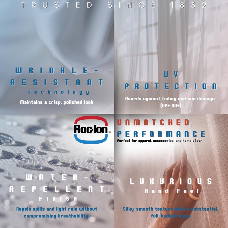 Roc-lon 54 Inch Budget Blackout Drapery Lining, White Cut by