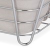 Relaxdays Bread Basket Metal with Fabric Insert, Square, Breakfast Basket