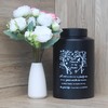 Stainless Black Large Urn for Human Ashes - Adult Keepsake