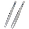 Remos Tweezers Set of 2 with Eyebrow and Chip Tweezers