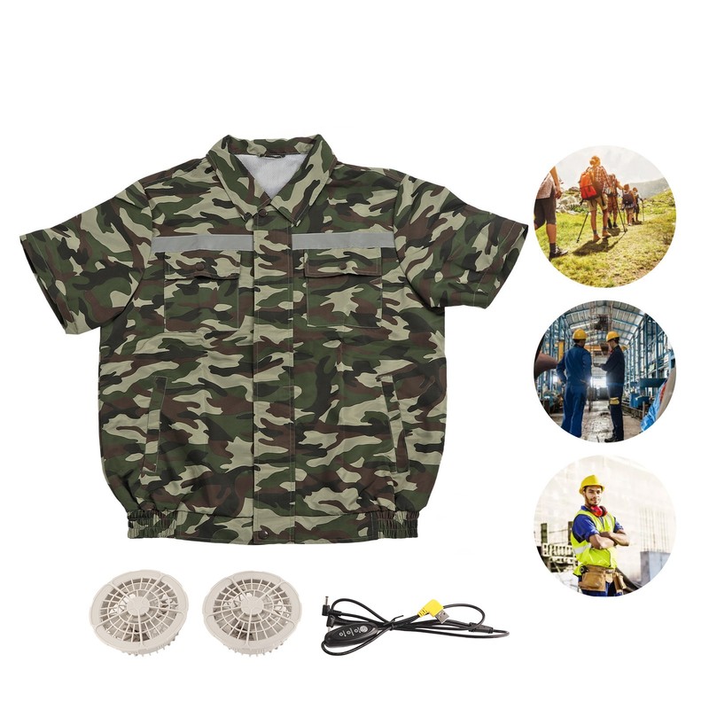 Cooling Fan Jacket with 2 Fan 3 Levels Adjustable Fast