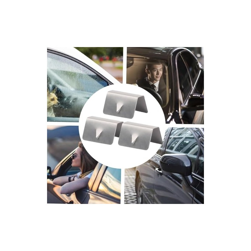Pack of 15 Windscreen Rain Deflector Clip, Stainless Steel Windscreen
