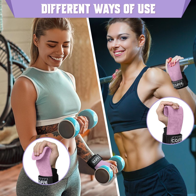 COFIT Wrist Straps for Weightlifting, Workout Wrist Wraps with Double