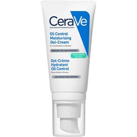 CeraVe Oil Control Gel-Crema Hidratante I Control de Brillo & Hidratación Facial I Formula Ultra-Ligera Para Piel Mixta a Grasa I 52ml