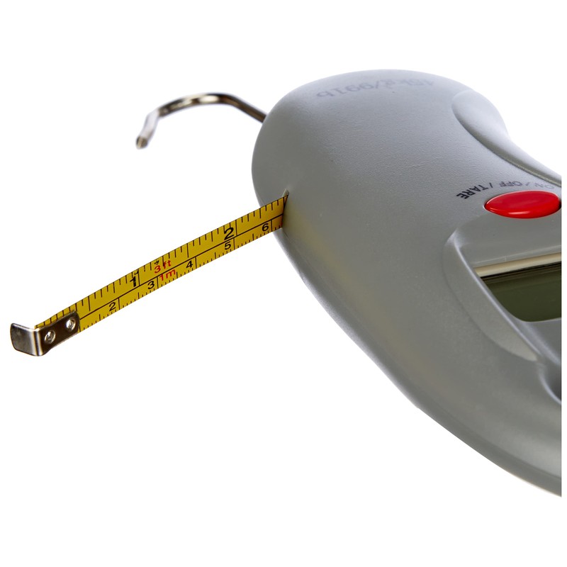 Second Chance Digital Fish Scale and Tape Measure Backlight LCD-Grey,