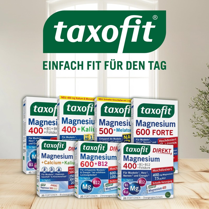 taxofit Magnesium 600 Forte for Muscles, Heart & Energy, 5