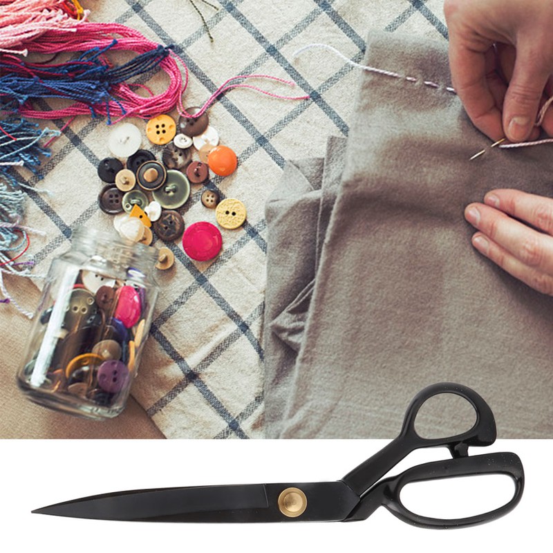 High Quality Retro Black Steel Clothes Leather Craft Tailor Scissors