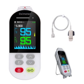 Handheld Pulse Oximeter with Real-Time Alarm -Continuous Adult Finger Spot Checks and Adjustable SpO2 level alarm