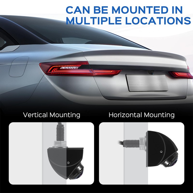 Backup Camera with Switchable Front View - 1080P Metal AHD,