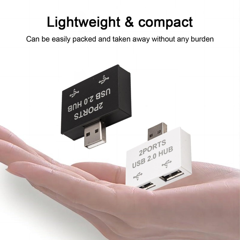 Leehitech 2 Pack USB2.0 Hub, 2 Port USB Splitter Charger