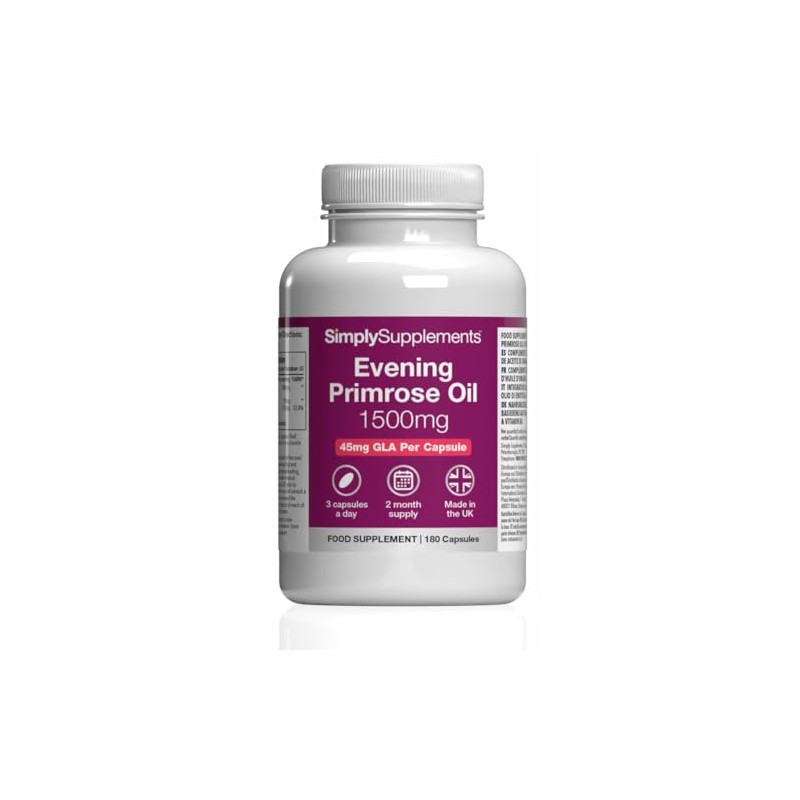 Evening Primrose Oil 500mg | 180 Capsules | Cold Pressed