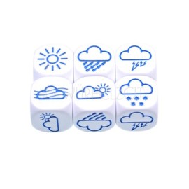 Cube Time 3101 Weather Dice with Symbols (Set of 6 in Polybag)