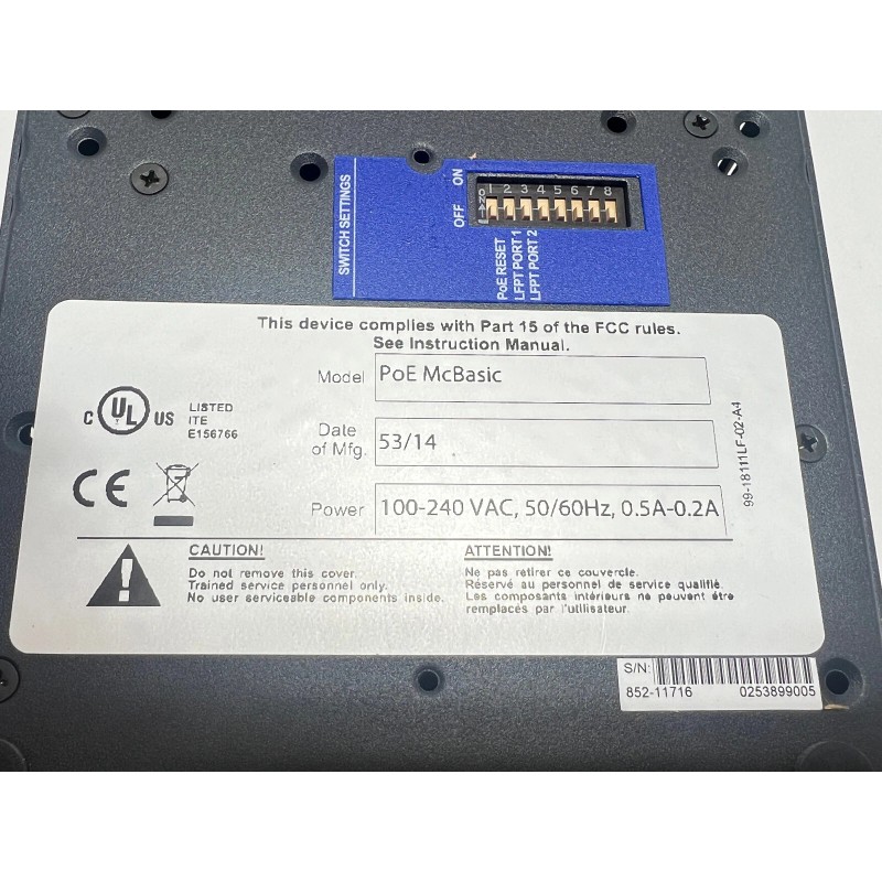 B&B Electronics Advantech B+B PoE McBasic/LFPT, 2TX/FX- SM1310/PLUS-ST Media Converter