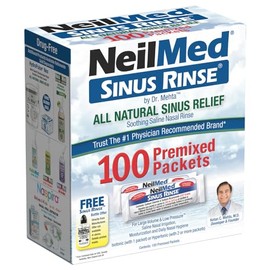 NeilMed NeilMed Sinus Rinse All Natural Relief Premixed Refill Packets 100 Count (Pack of 1)