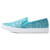 FEVERSOLE Mocasines planos informales para mujer, Turquesa(Turquoise Glitter), 8 US