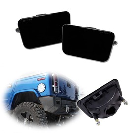 KENRTIR Smoked Lens 3 IN 1 LED Fog lamp Housing Assembly Replacement For 2005 2006 2007 2008 2009 Hummer H2 Rear Bumper Reflector Turn Signal Brake Tail Lights