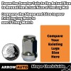 ARROW 20x 1.4" Tall Red 1/2-20 Bulge Acorn Lug Nuts