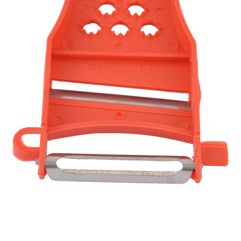 uxcell Plastic Frame Vegetable Fruit Slicer Peeler Shredder 4pcs Red