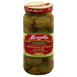 Mezzetta Pimento Stuffed Colossal Queen Olives, 10 Ounce (Pack of 4)