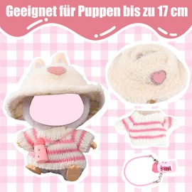 Esshogo 1 Set Clothes Set for LBB Doll, Clothing for 17 cm Plush, Clothes for Doll, Doll Clothes, Clothes for 17 cm Doll