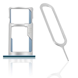 Replacement Standard Portable SIM and Memory Card Tray Holder w/SIM Card Ejection Pin Compatible with Motorola Moto E5 Supra XT1924-6 Cricket