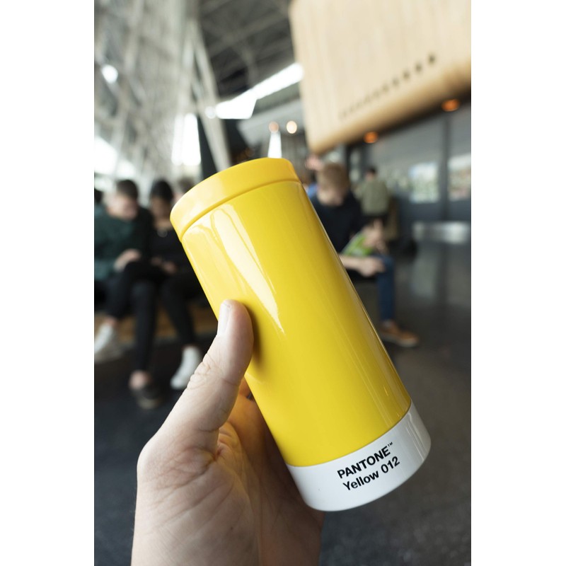 Pantone Travel Mug, Stainless Steel, ABS, Yellow 012, 7.5 x