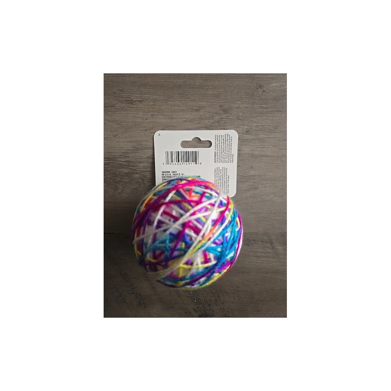 Greenbrier Kennel Club Yarn Ball Cat Toy Multi Color, 3.5