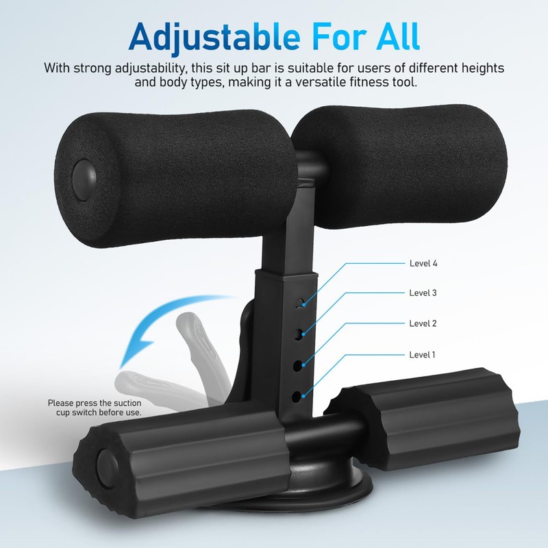 FOYTOKI Adjustable Sit Up Bar for Abs Fitness Auxiliary Equipment
