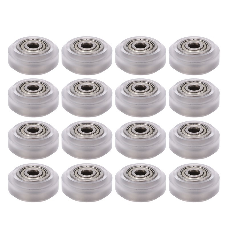 16Pcs 3D Printer Polycarbonate Pulley Transparent Rustproof Robust Bearing Pulley